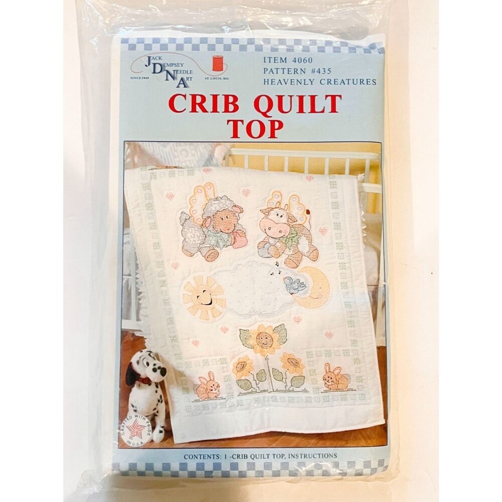 Jack Dempsey Crib Quilt Top HEAVENLY CREATURES Item 4060 Pattern 435 NEW